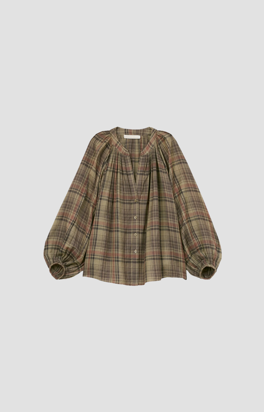 blouse femme en coton, marque vanessa bruno , modèle edmé , coloris kaki