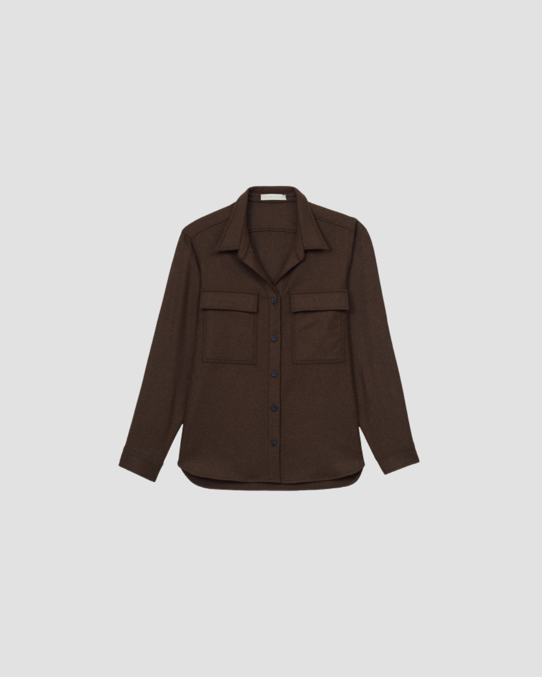 chemise femme , modèle Demo, marque Vanessa Bruno, coloris chocolat