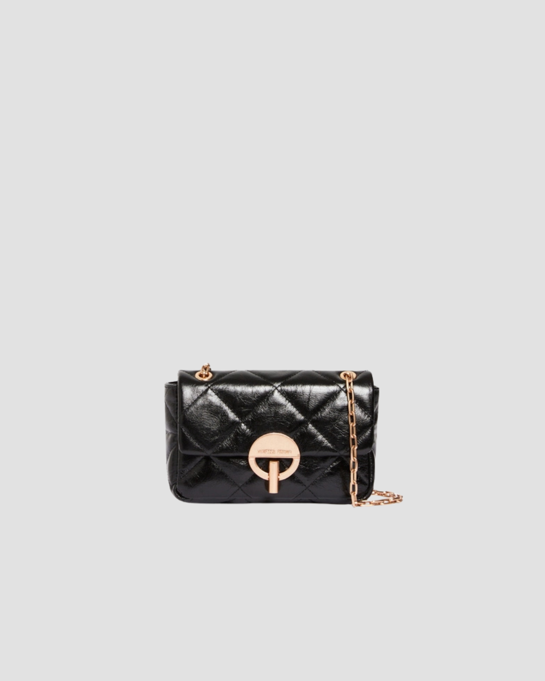 sac bandoulière en cuir craquelé, modèle moyen, marque Vanessa Bruno, modèle Moon M, coloris havane