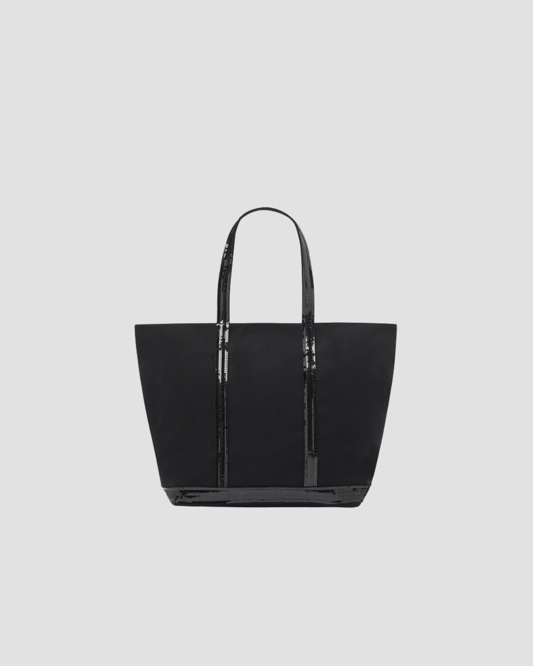 cabas en toile et paillettes, marque Vanessa Bruno, coloris noir