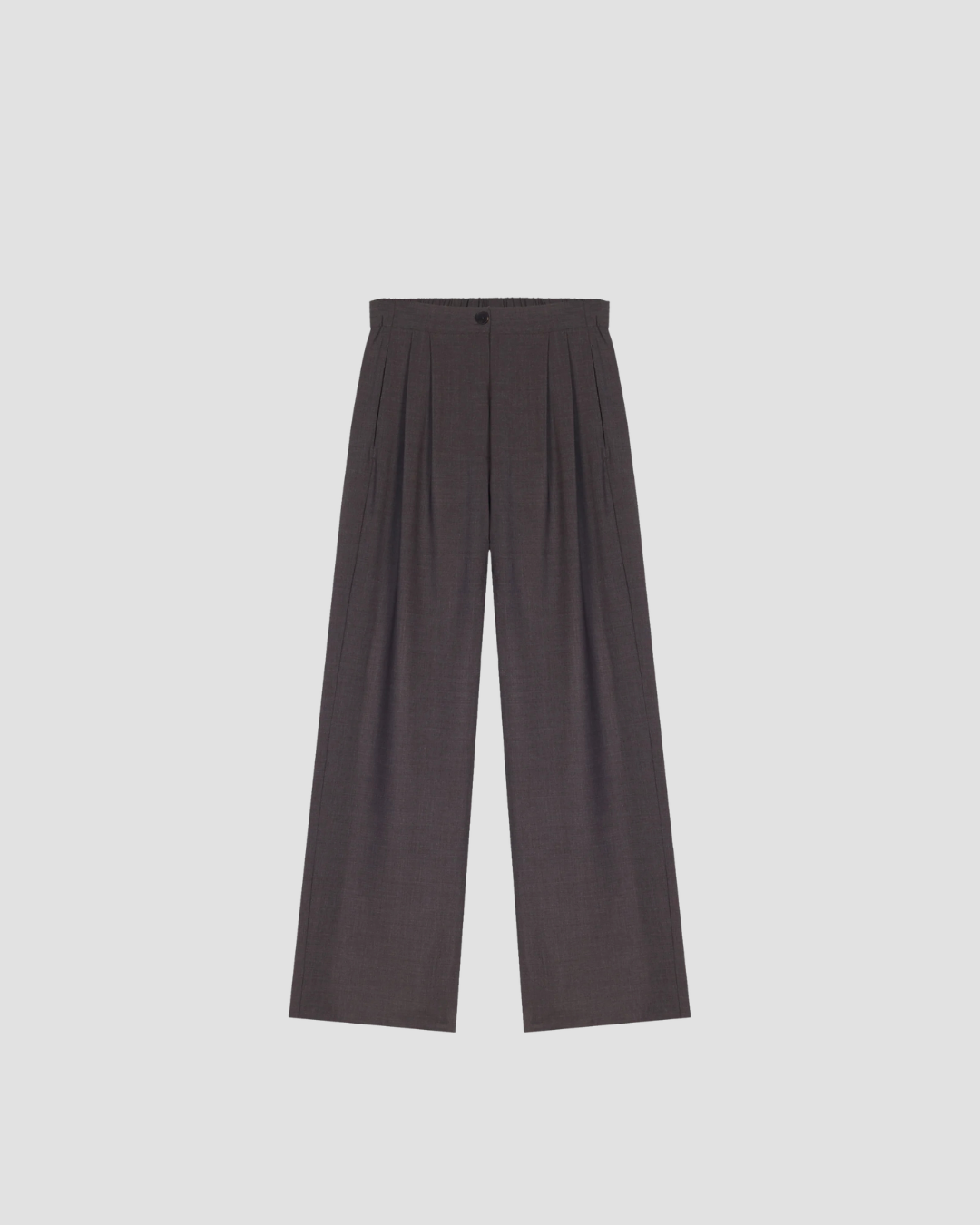 pantalon en laine vierge femme modèle sigrid, marque masscob, coloris brun