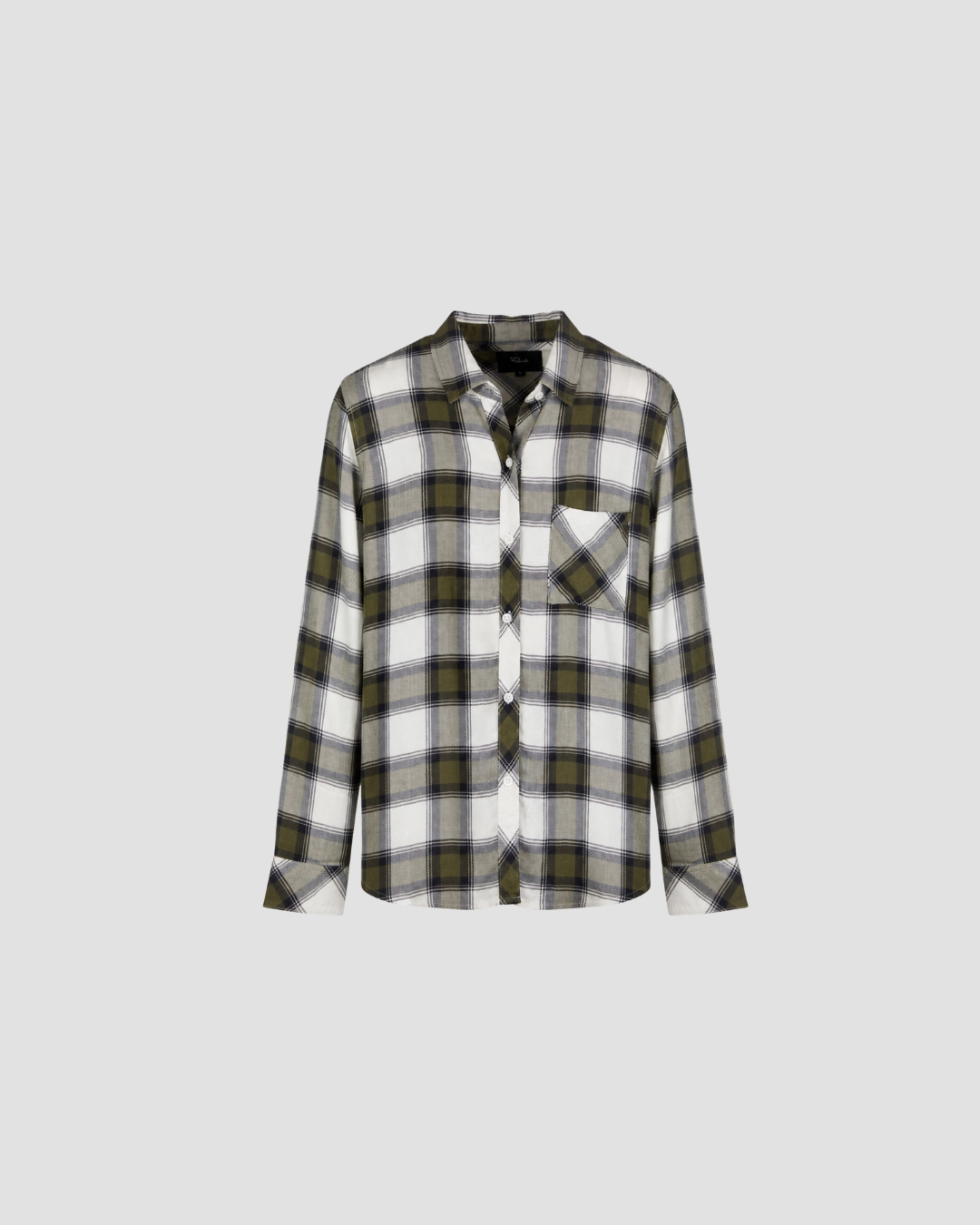Chemise à carreaux manches longues, coloris vert, marque Rails, modèle Hunter