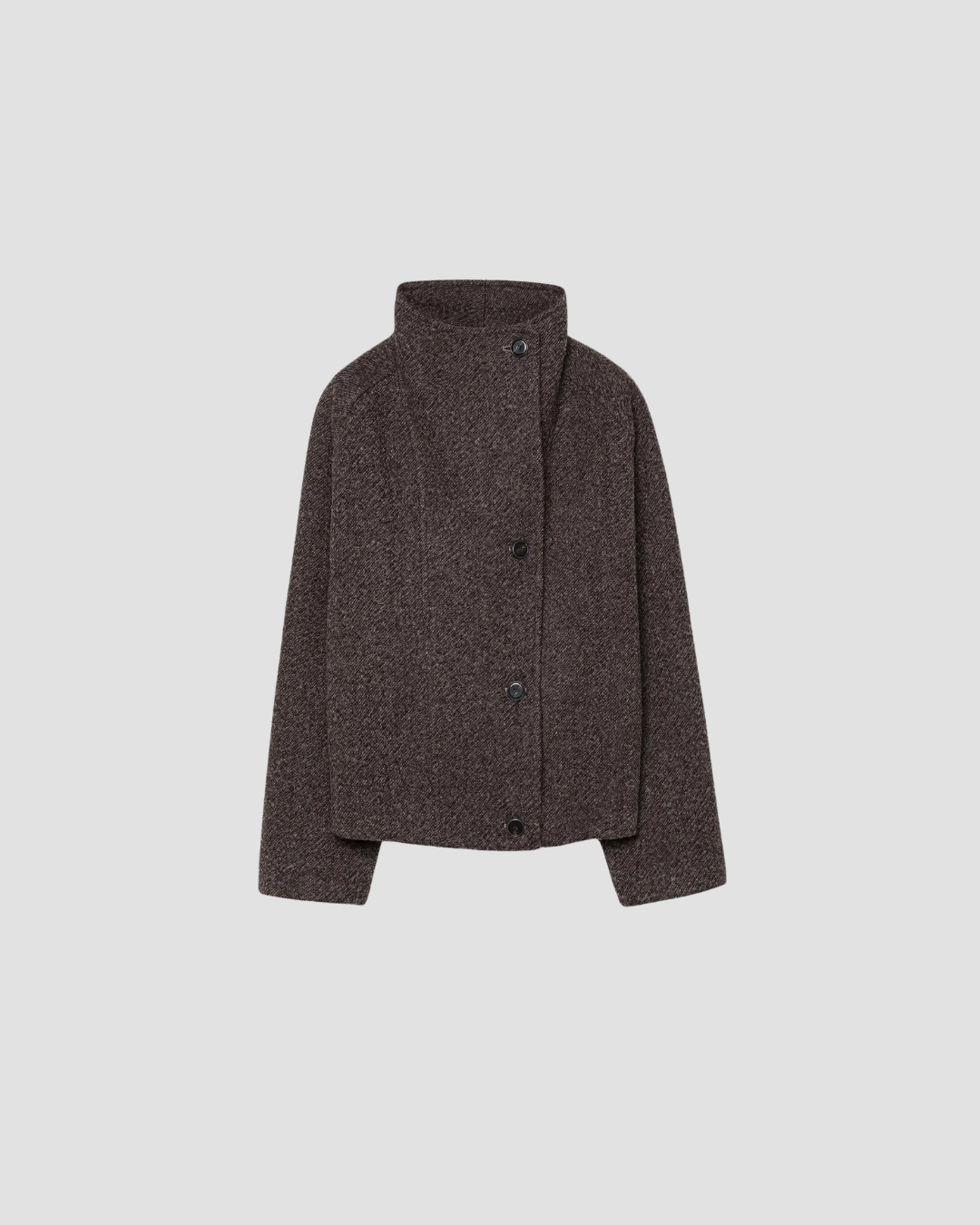 manteau court femme, marque pomandere, coloris marron, modele 262-4199/34336