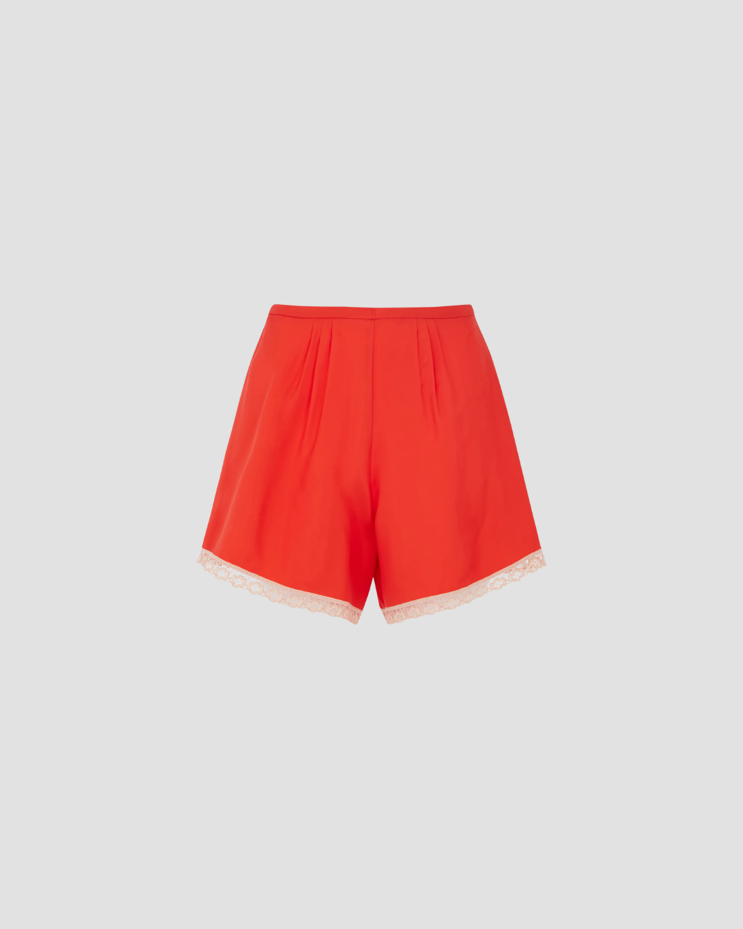Short en dentelle Forte Forte, coloris rouge, viscose