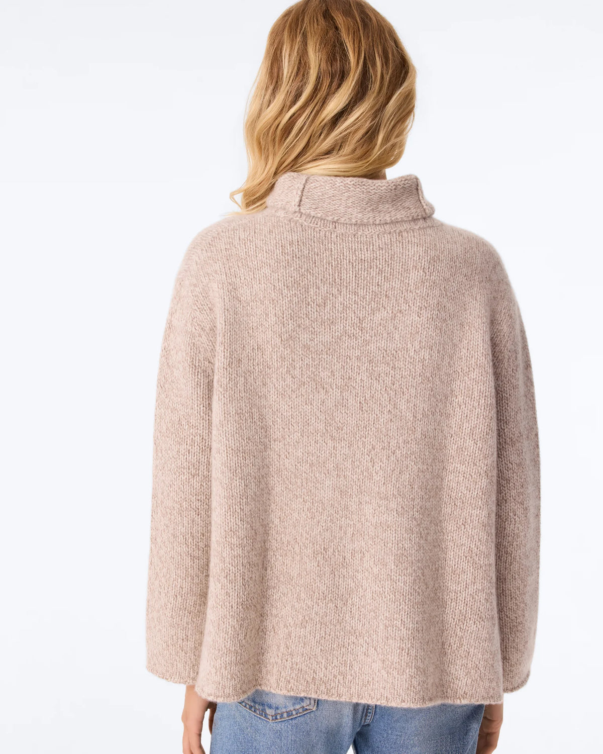Pull Cristy Kujten, coloris taupe, cachemire – vue 3