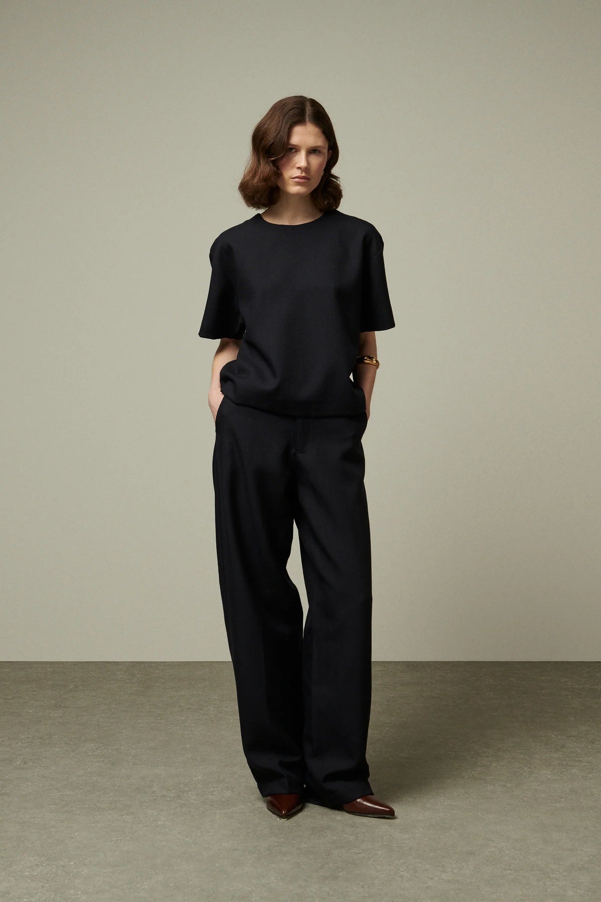 Pantalon Carry Belle Pièce, coloris navy, laine