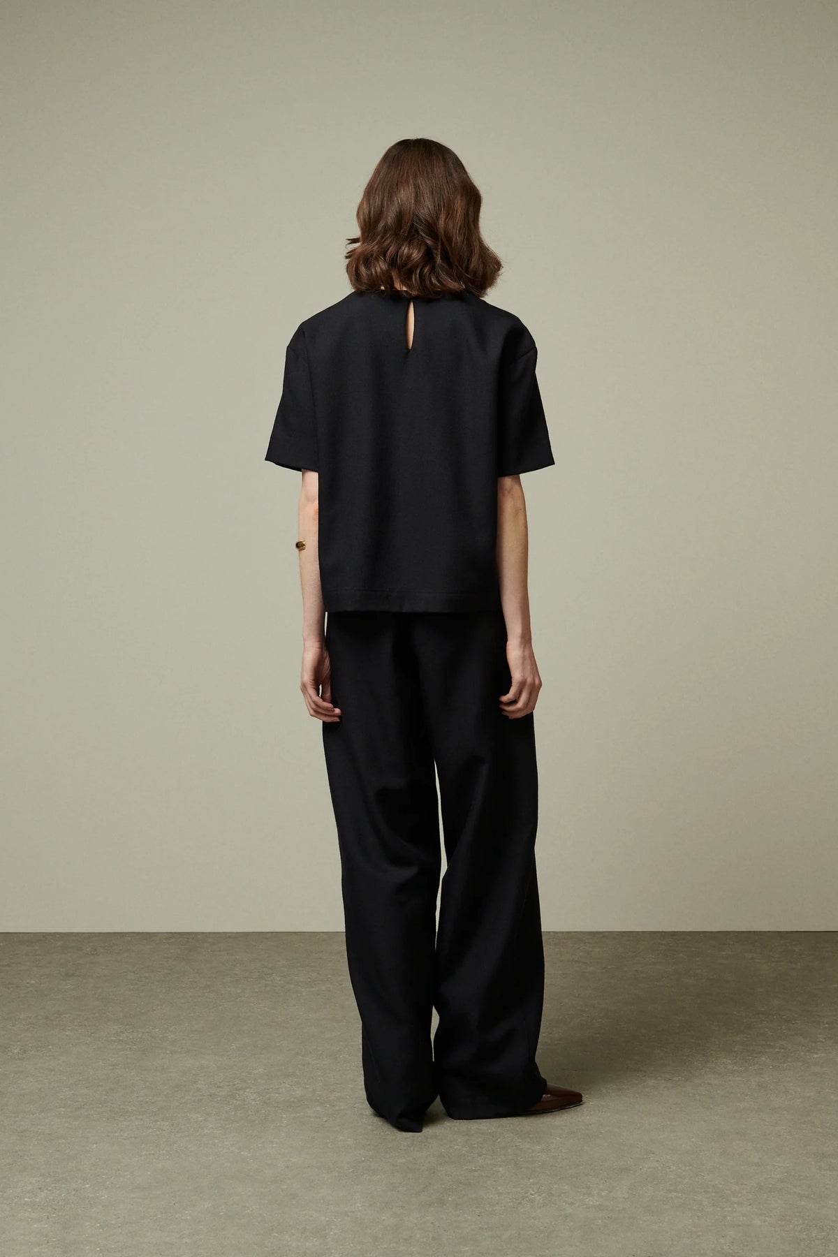 Top Steeve Belle Pièce, coloris navy, laine – vue 2