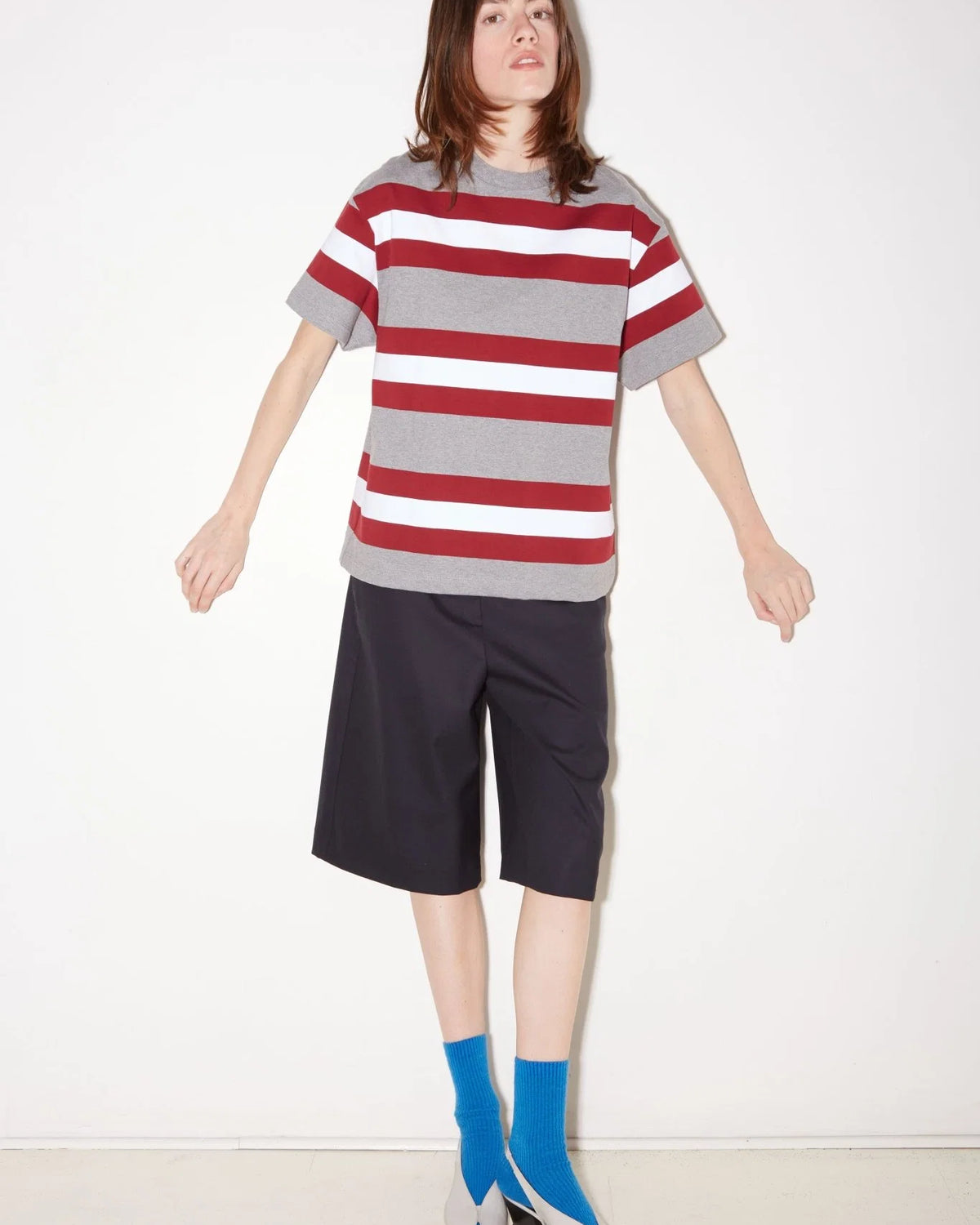 Short Lee Roseanna, coloris navy, laine – vue 2