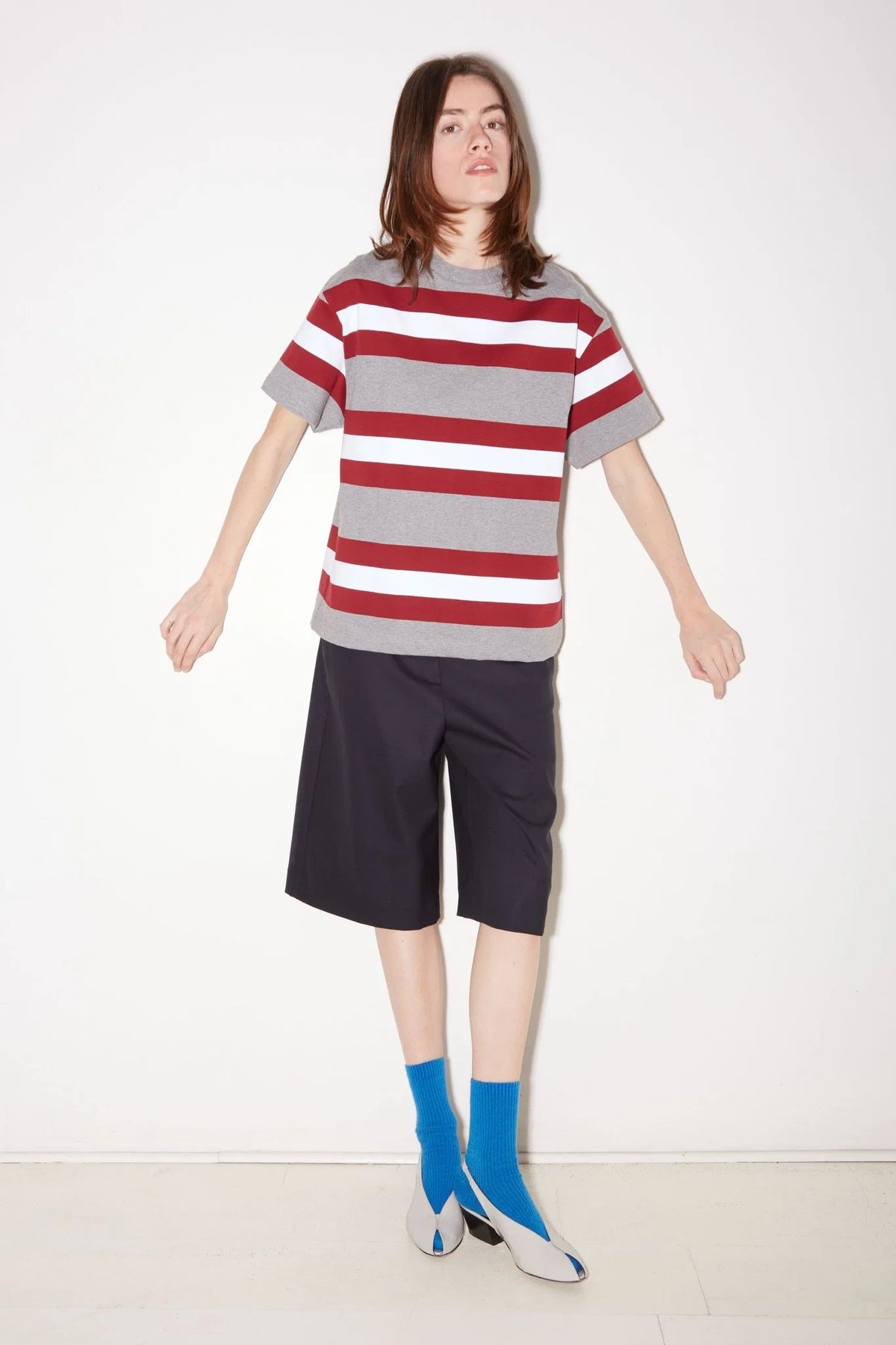 Short Lee Roseanna, coloris navy, laine – vue 2