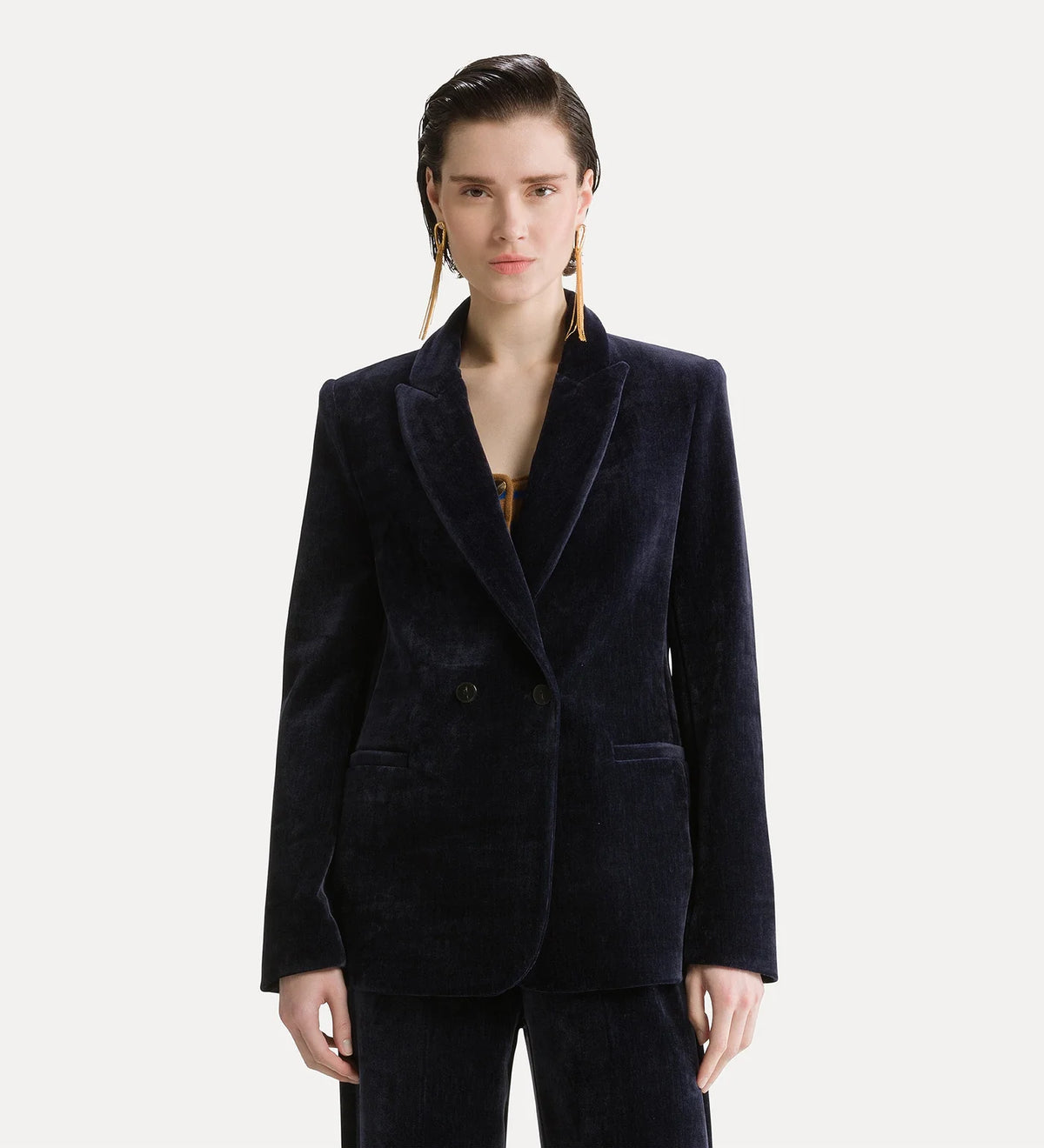 Veste en velours 15021 Forte Forte, coloris notte – vue 2