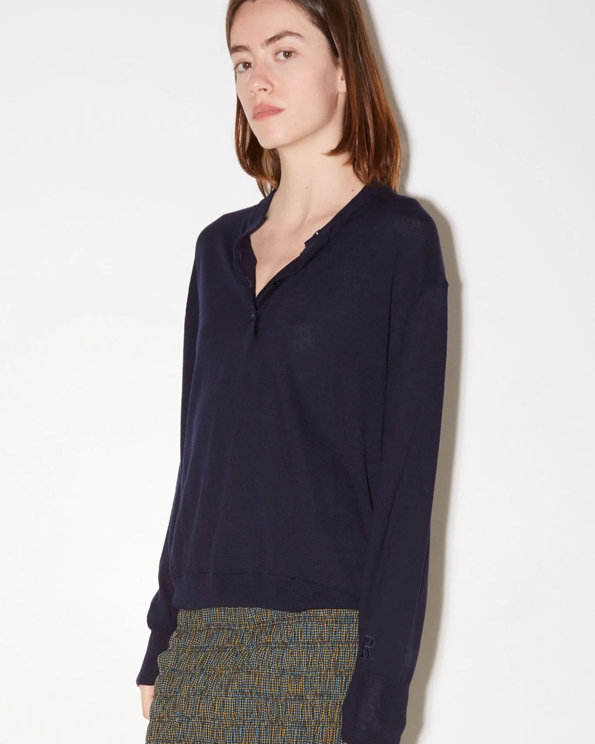 Pull Ella Roseanna, coloris marine, laine – vue 2