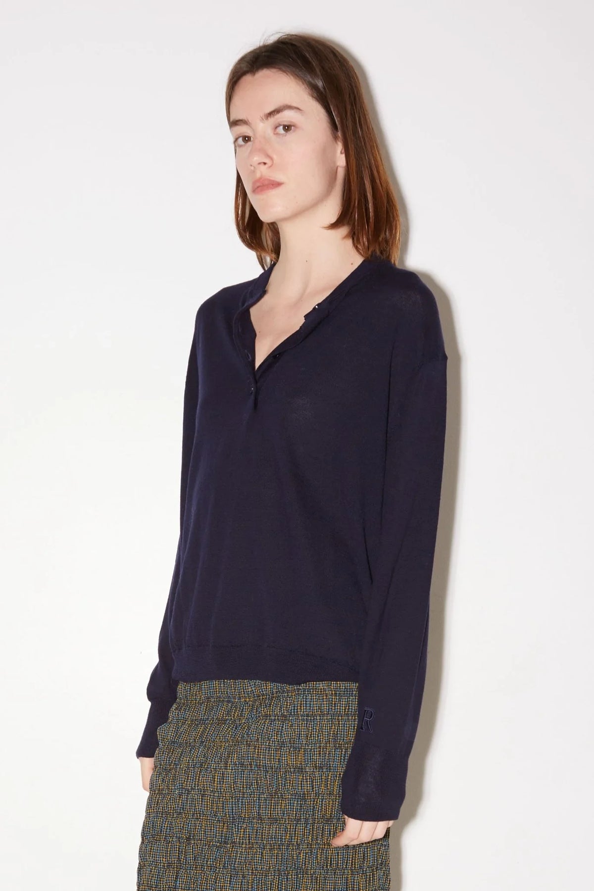 Pull Ella Roseanna, coloris marine, laine – vue 2