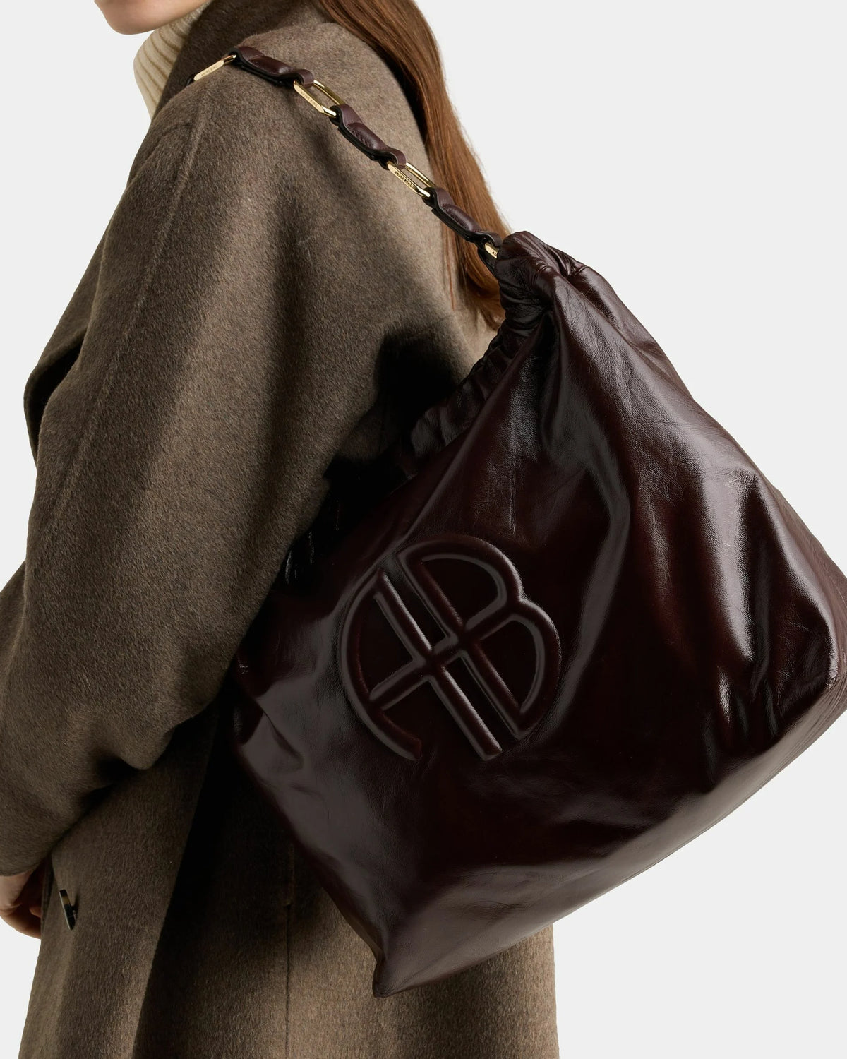Sac Kate Anine Bing, coloris bordeaux, cuir – vue 2
