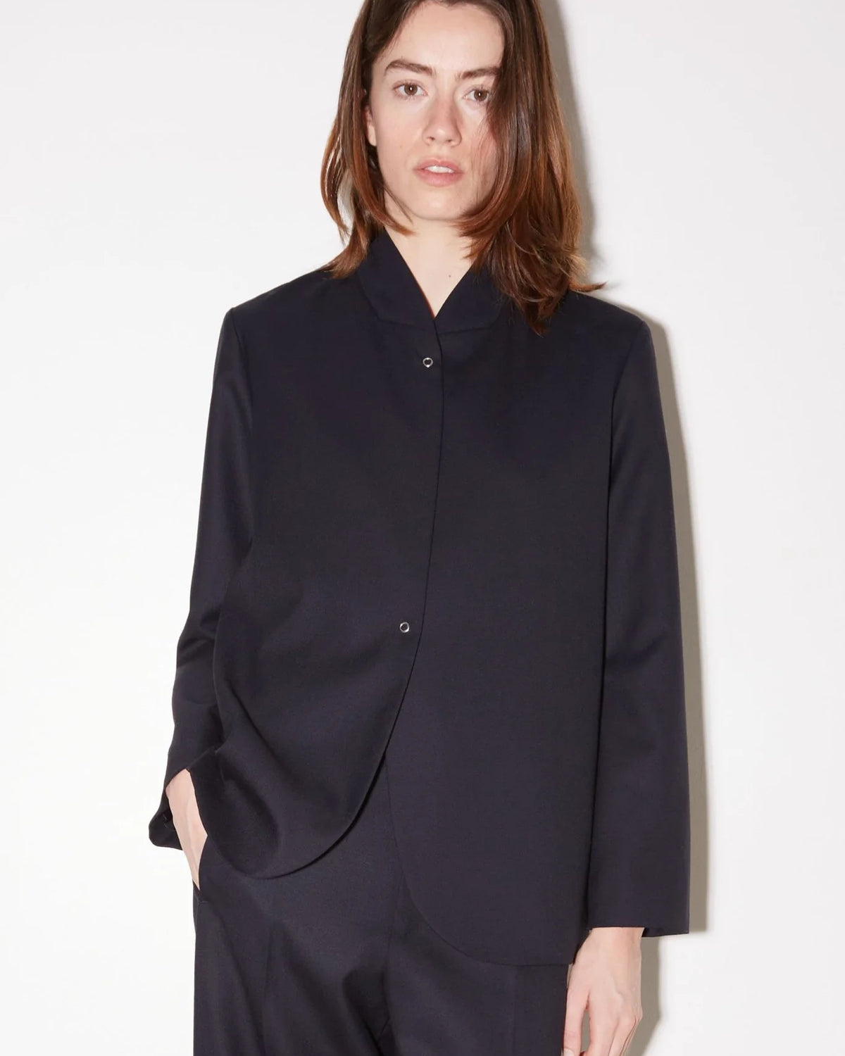 Veste Kaia Roseanna, coloris navy, laine – vue 2