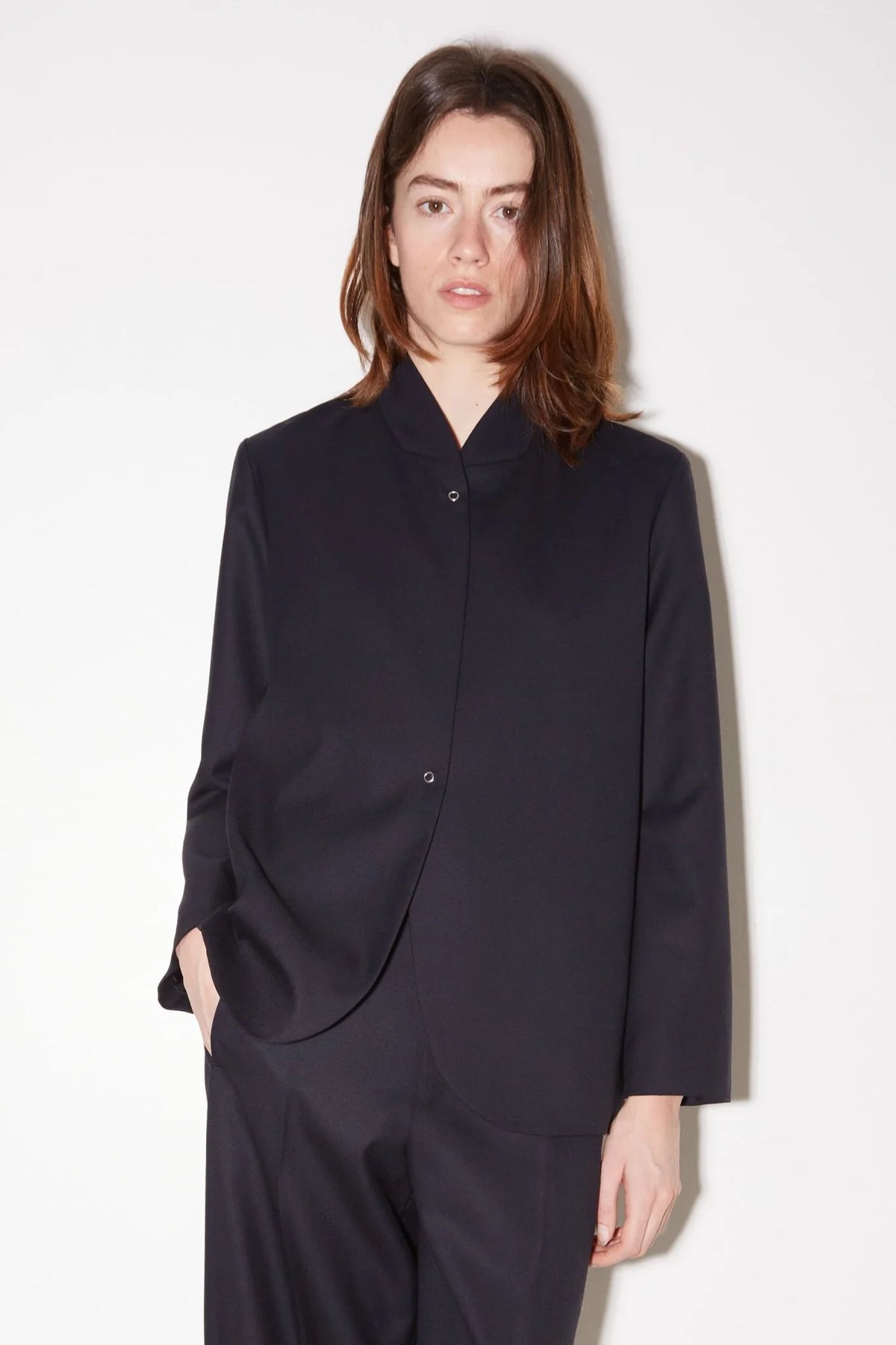 Veste Kaia Roseanna, coloris navy, laine – vue 2