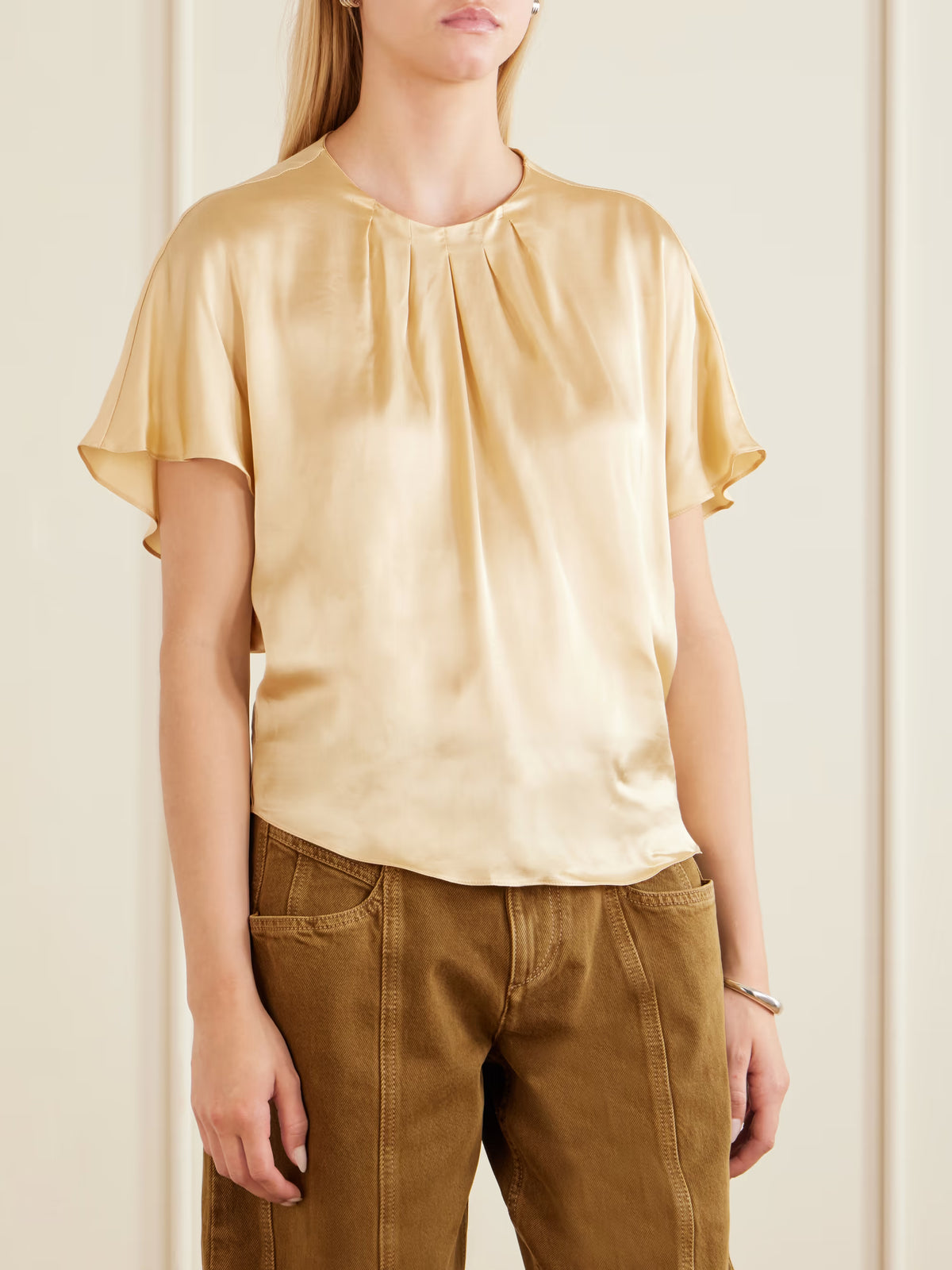 Blouse Sakine Isabel Marant, coloris beige, viscose – vue 2