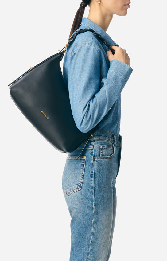 sac porté épaule en cuir lisse, petit modèle, marque Vanessa Bruno, modèle Jess PM