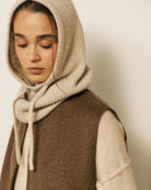 cagoule femme en laine et cachemire, marque hardford, modele meysie 