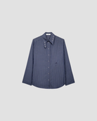 chemise rayée, en coton , marque roseanna, modele ally, coloris bleu