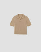 pull en cachemire responsable Linnea Lund 
tendance au confort pour ce pull polo 
idéal avec un jupon pour un coté girly affirmé 
sur un jean copié de look de Caroline Bessett 