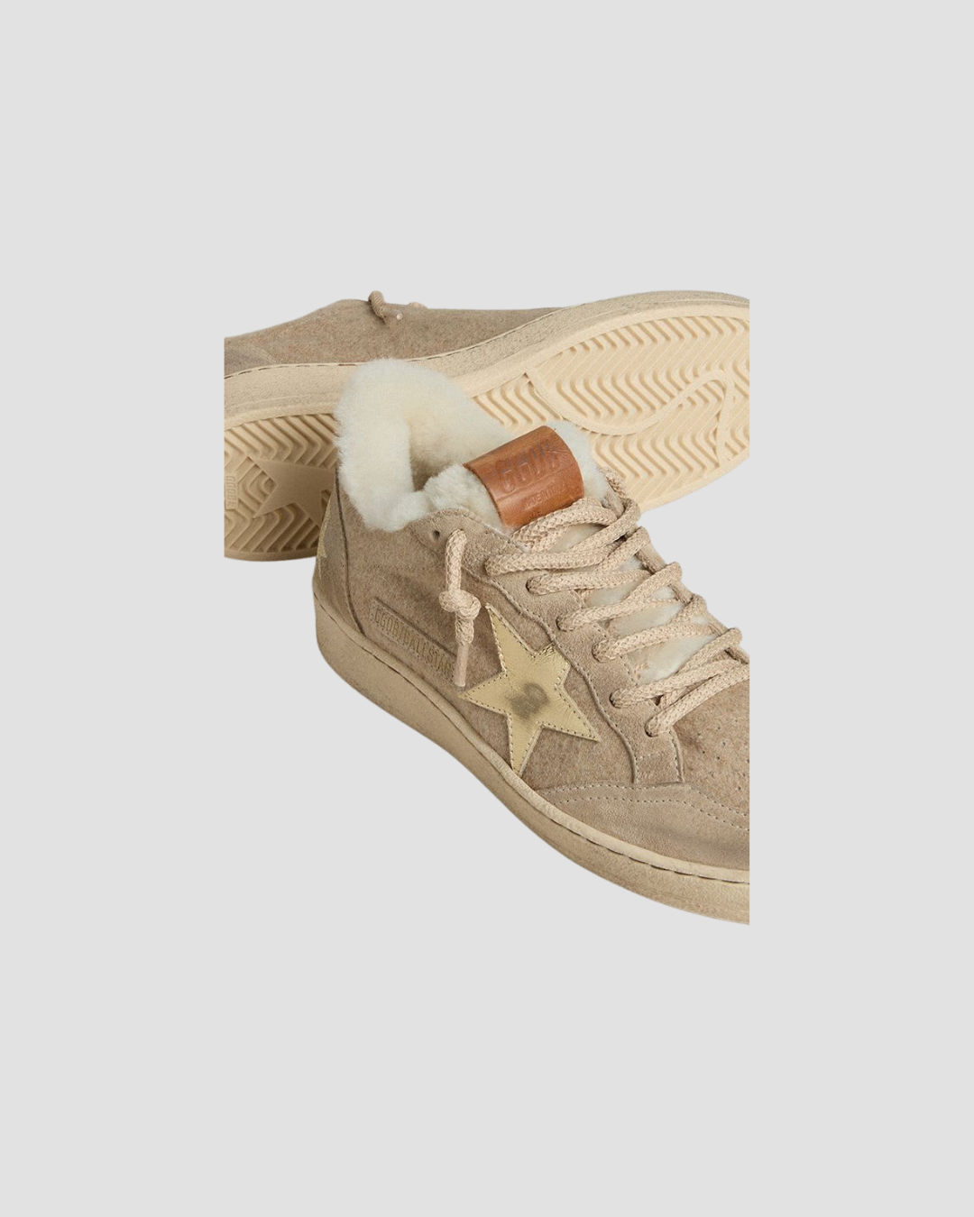 Baskets Ball Star fourrées 15100 Golden Goose, coloris beige – vue 2