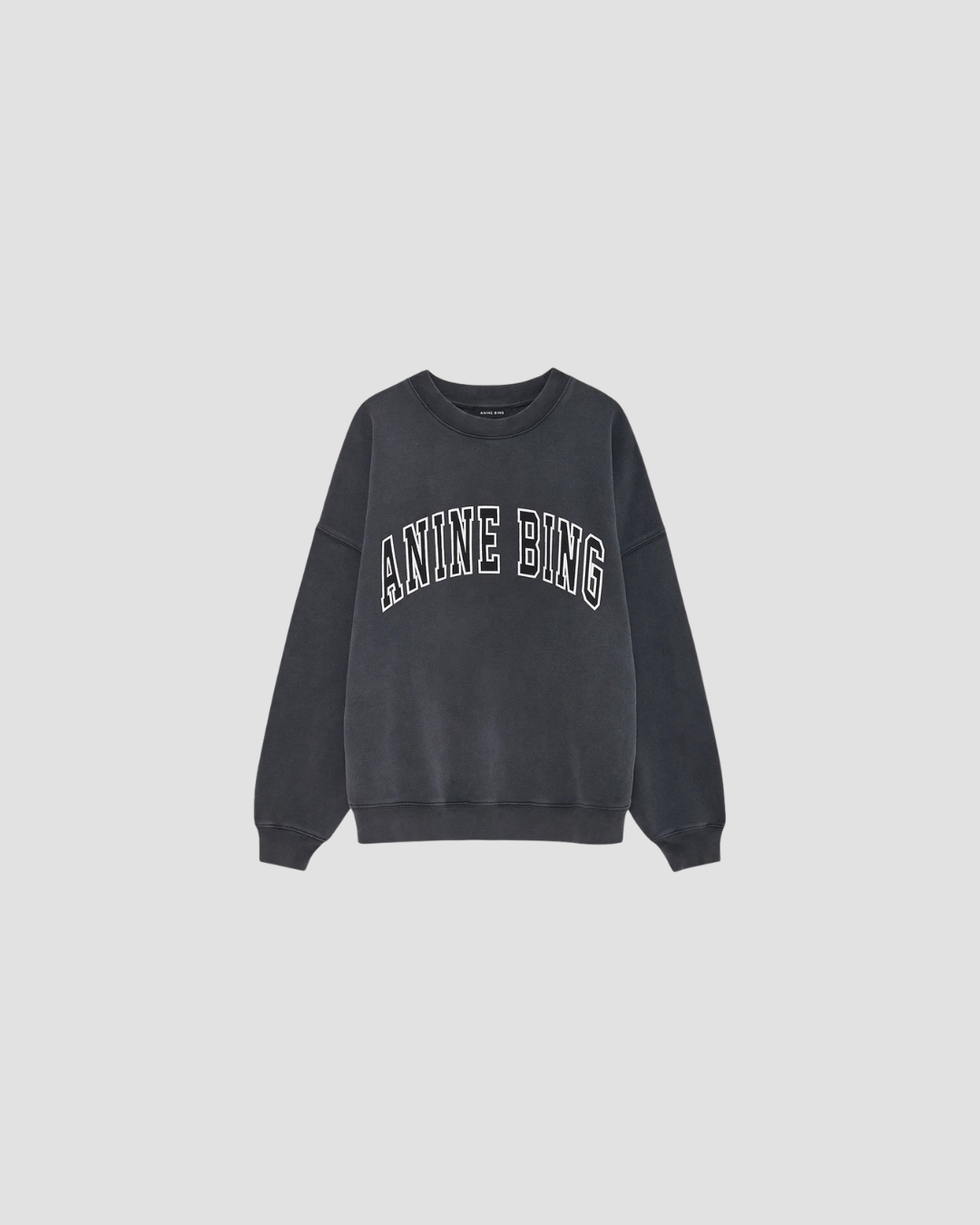 sweat oversize, marque anine bing, modele miles new classic, coloris washed black 