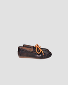 mocassins en cuir femme, marque posa, modele wrinkle, coloris marron