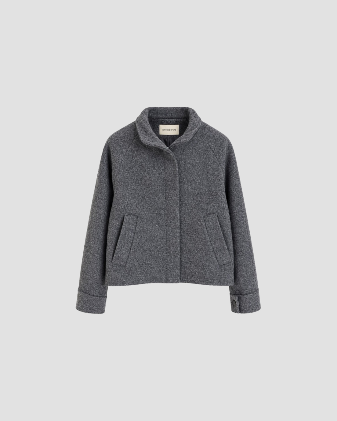 veste femme en laine bouclée, modèle homer, marque vanessa bruno, coloris gris 