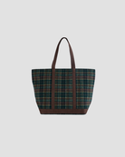 cabas zippé imprimé tartan, grand modèle, marque Vanessa Bruno, coloris vert