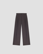 pantalon en laine vierge femme modèle sigrid, marque masscob, coloris brun 