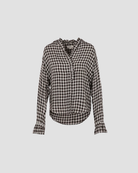 blouse femme à carreaux, marque hardford, modele carmela , coloris gris 