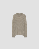 tee shirt rayé, pomandere, coloris beige marron, référence 262-D159/64135