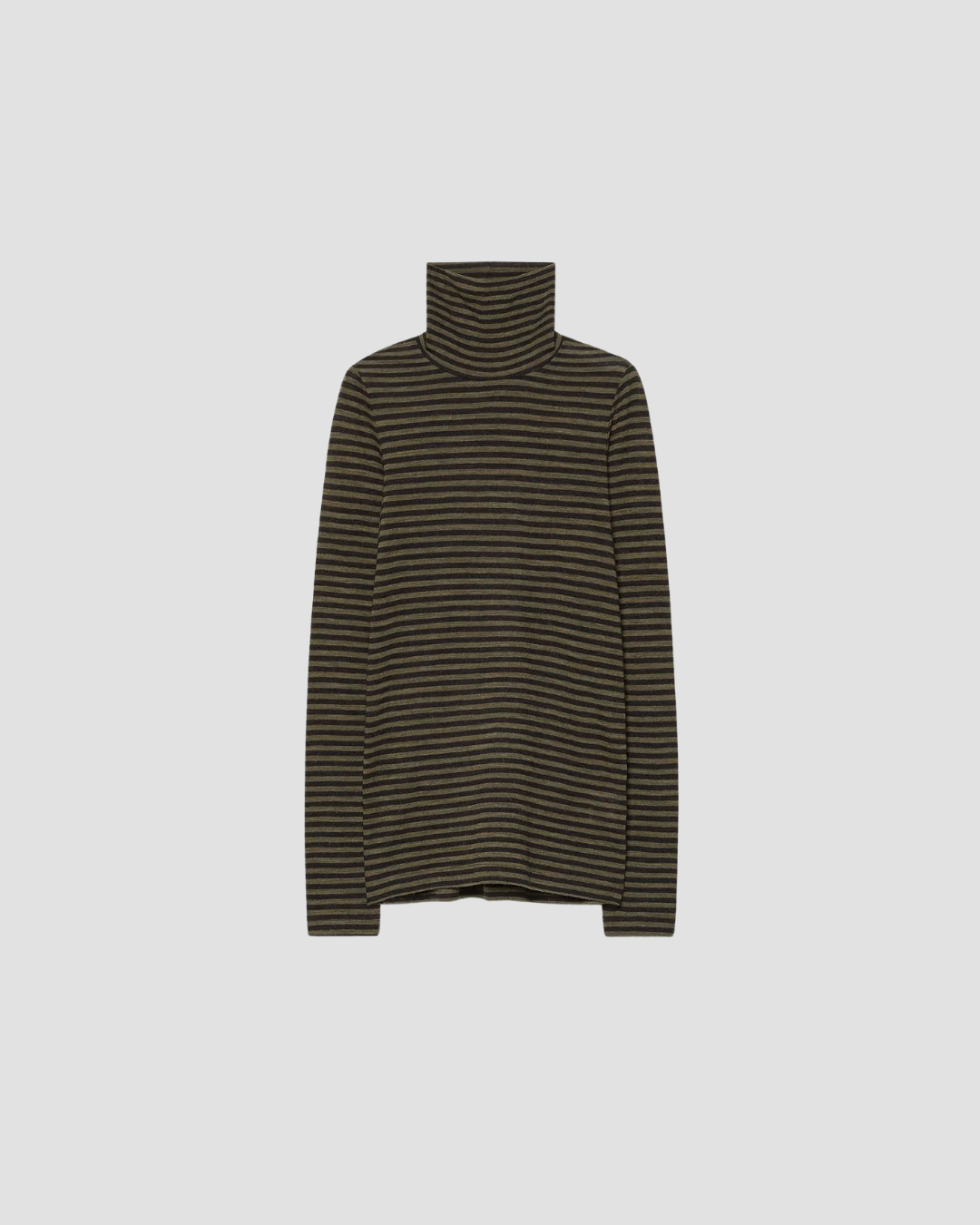 tee shirt col montant, pomandere, kaki et noir, reférence 262-D194/64135