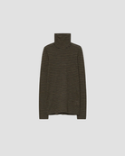 tee shirt col montant, pomandere, kaki et noir, reférence 262-D194/64135