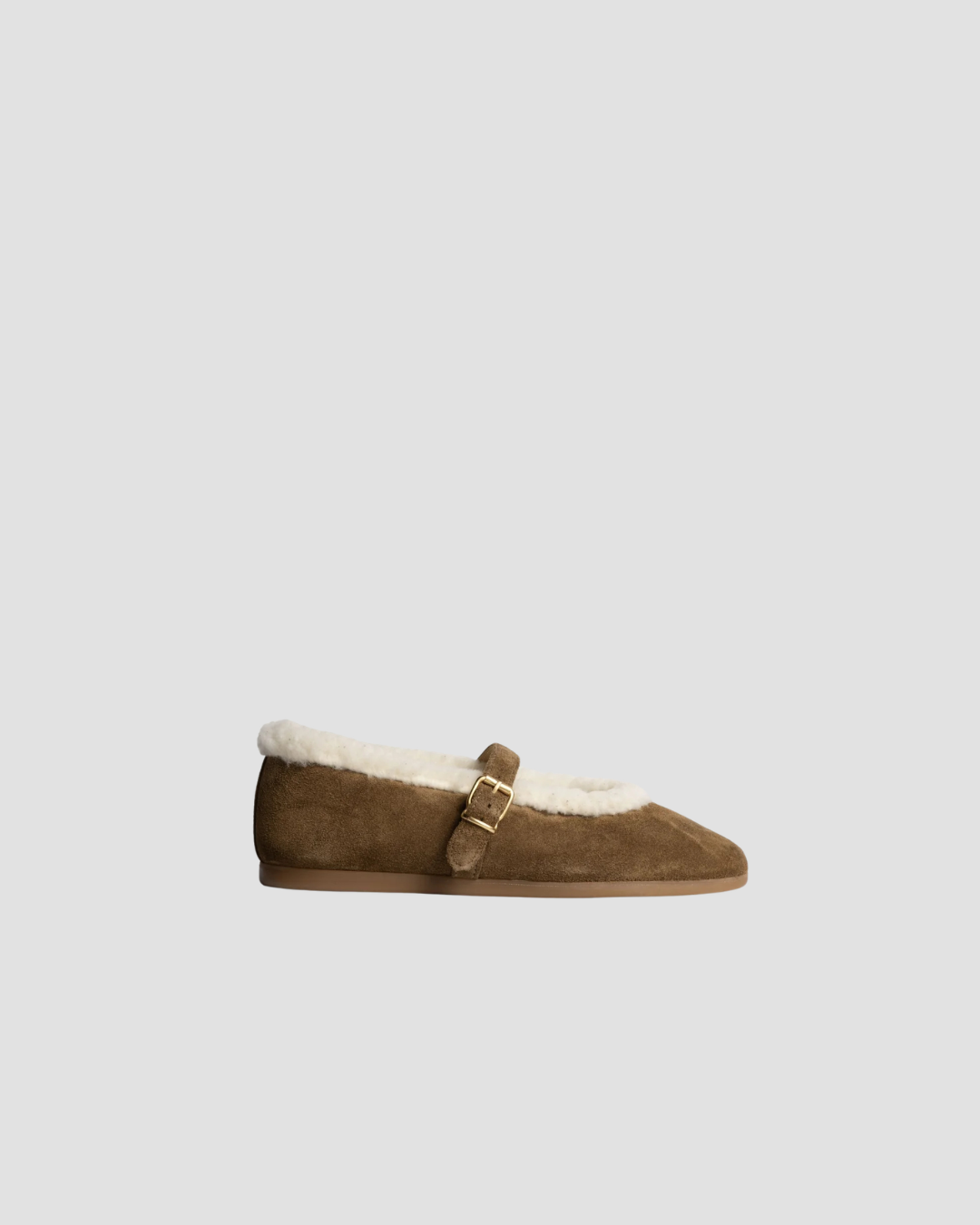 BALLERINES FOURRÉES, MARQUE POSA, COLORIS MARRON CLAIR, MODELE ST MORITZ
