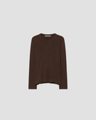 TEE SHIRT MANCHES LONGUE FEMME, EN LAINE , MARQUE POMANDERE , COLORIS MARRON
