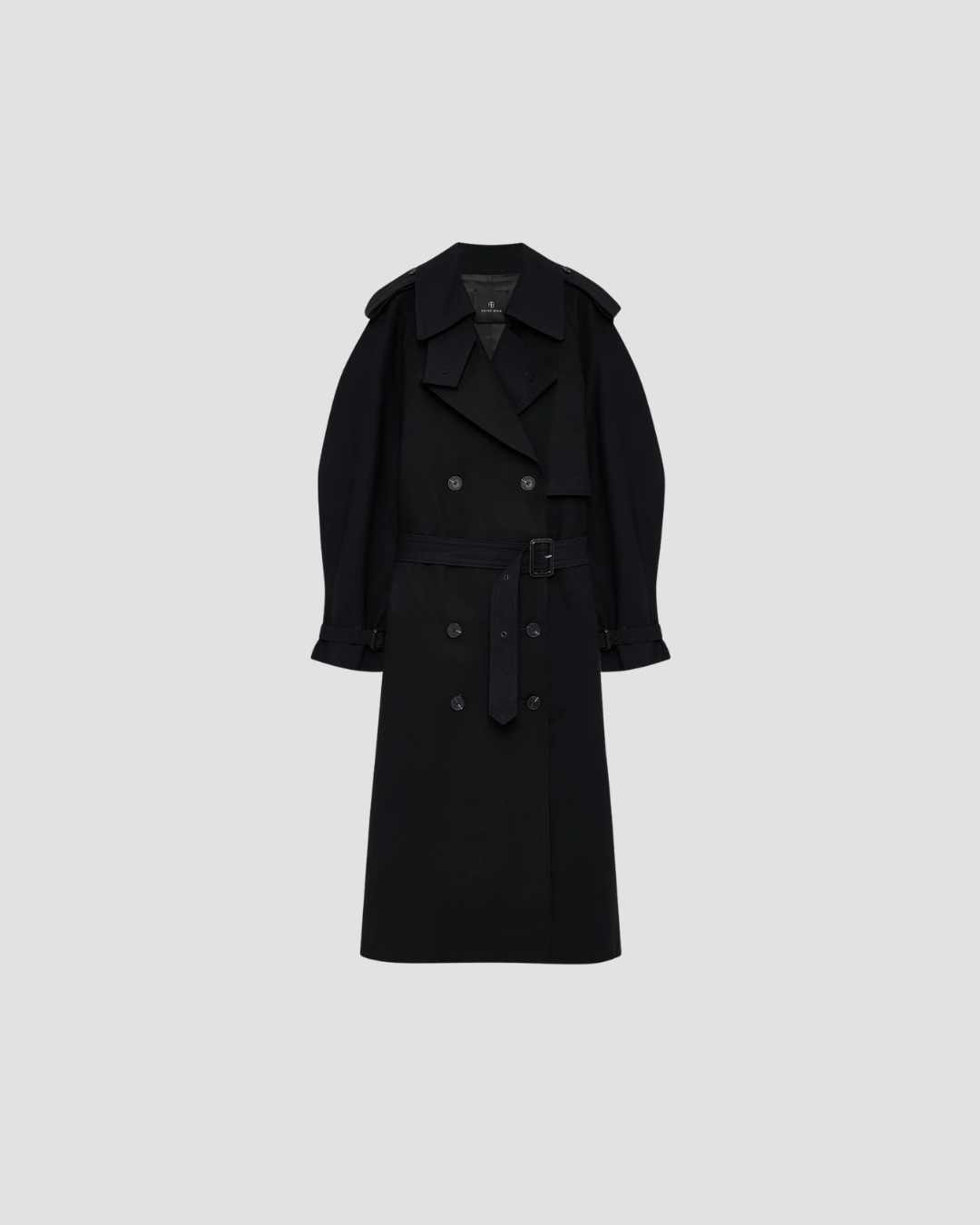 trench long femme, marque anine bing, modele pascale, coloris noir 