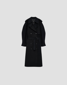 trench long femme, marque anine bing, modele pascale, coloris noir 