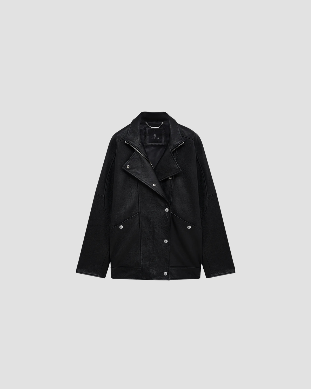 veste ne cuir , anine bing, coloris noir, modele sandy